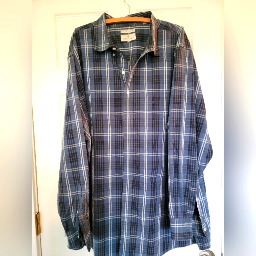 Red Head Ranch Flannel Shirt Men XL Longsleeve Button Up Blue Gray Plaid Work